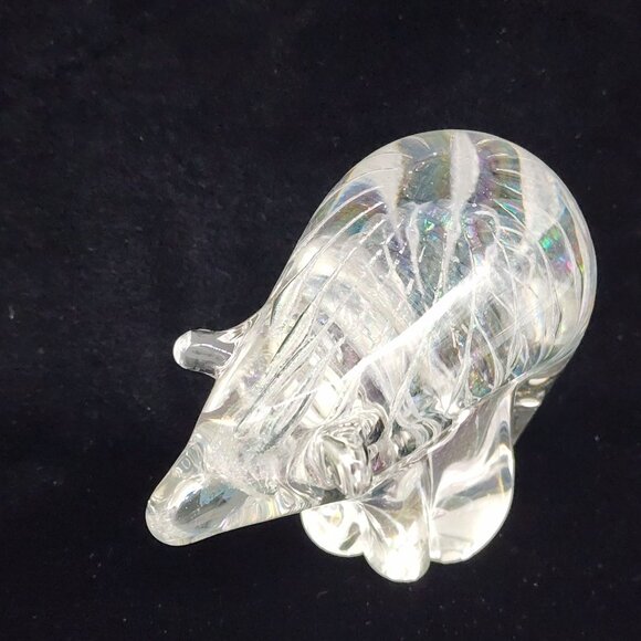 Arte Vargas Northern Lights Glass Bear Paperweight Art Controlled Bubbles Rainbo - Picture 7 of 10